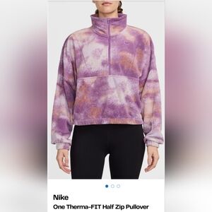 Nike Women’s Hot Fuscia Tie-Dye Therma-FIT Half-Zip Pullover
